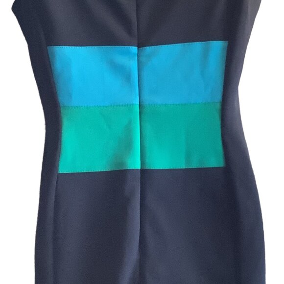 EUC Maggie London Color Block Dress Size: 10 - Picture 5 of 8